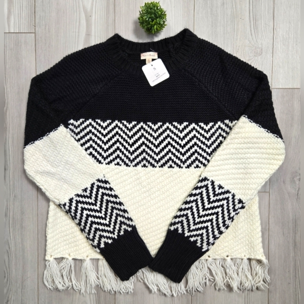 Hem & Thread Fringe Sweater